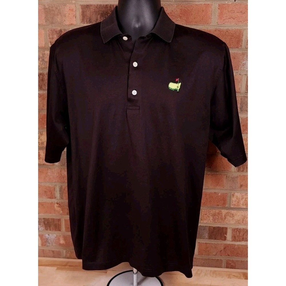 Slazenger Augusta National Golf Shop Masters Black Polo Shirt Mens Medium Vtg
